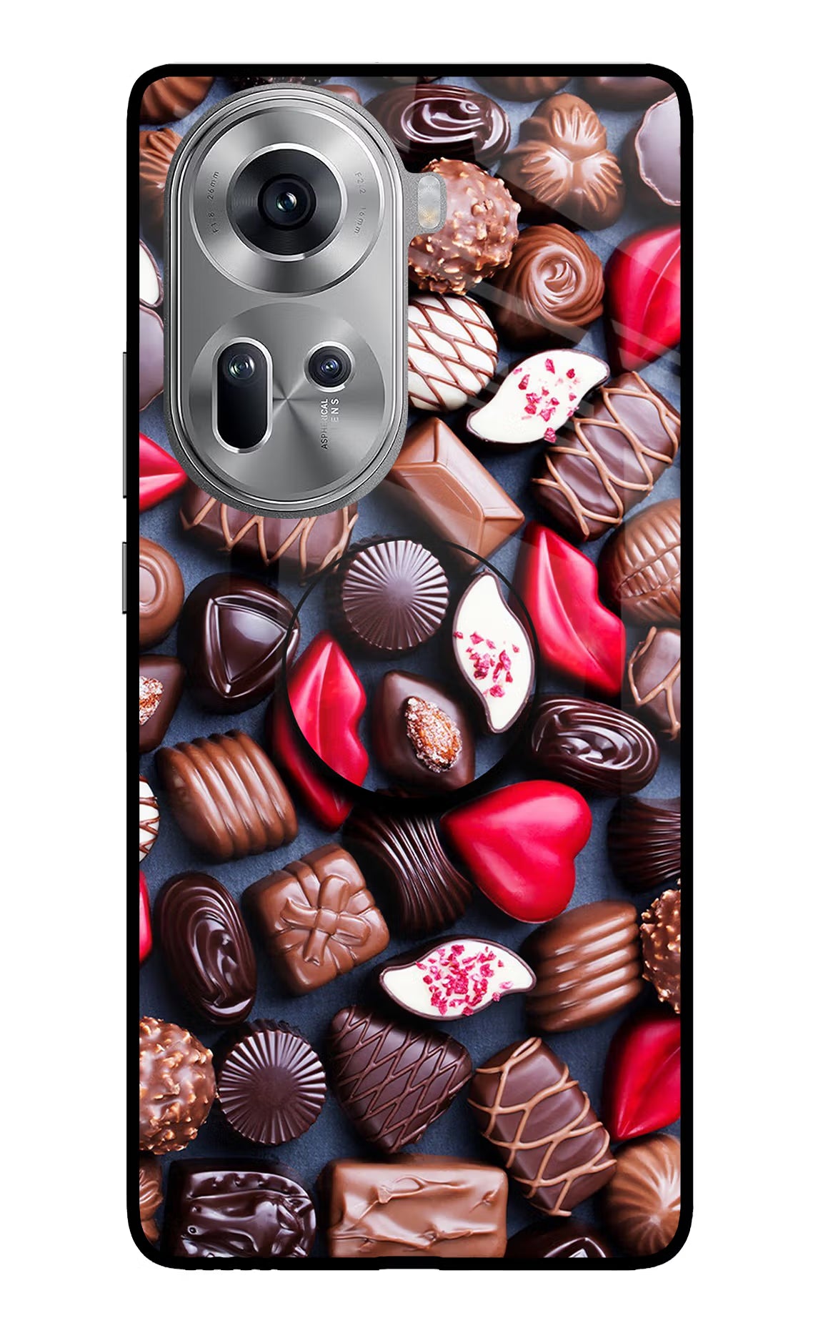 Chocolates Oppo Reno11 Glass Case - Chocolates Oppo Reno11 Glass Case Chocolates Oppo Reno11 Glass Case