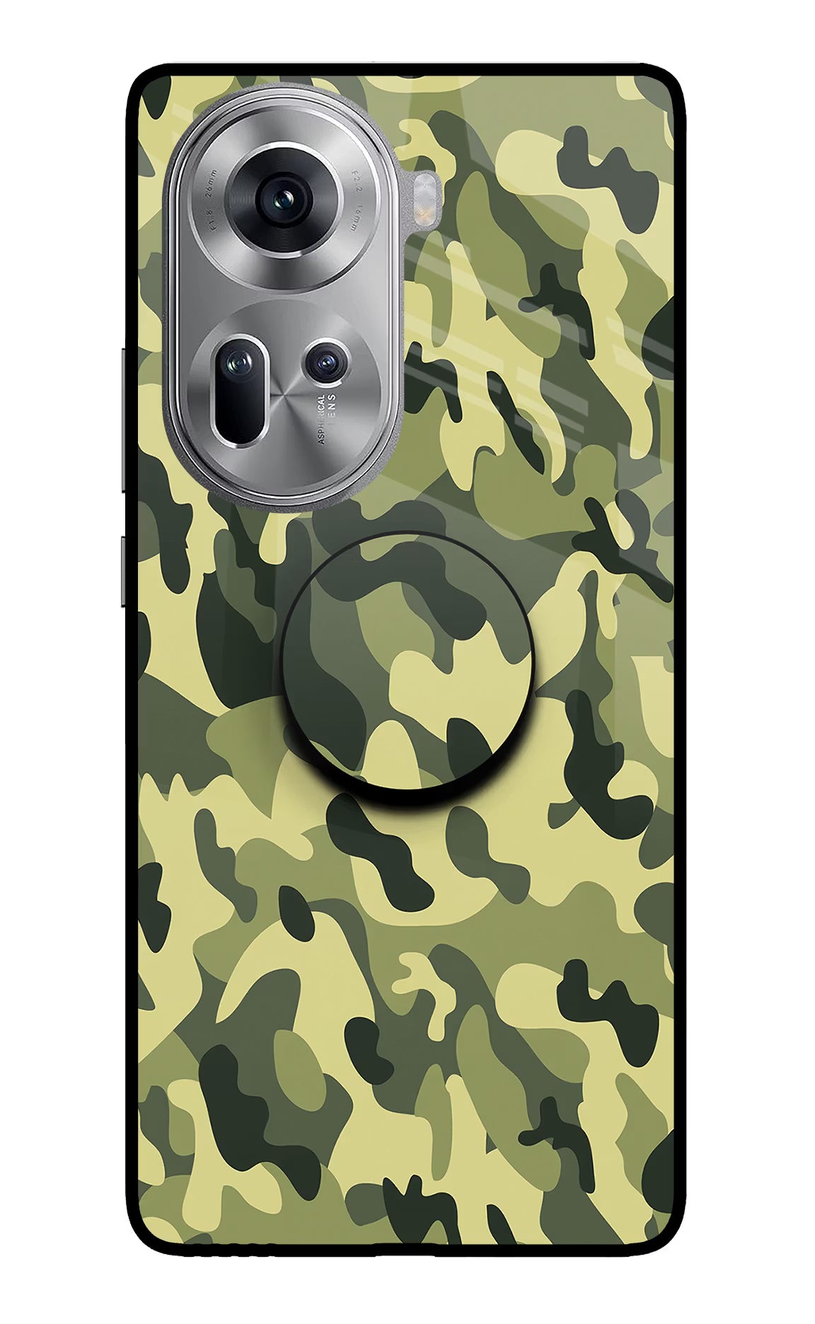 Camouflage Oppo Reno11 Glass Case - Camouflage Oppo Reno11 Glass Case Camouflage Oppo Reno11 Glass Case