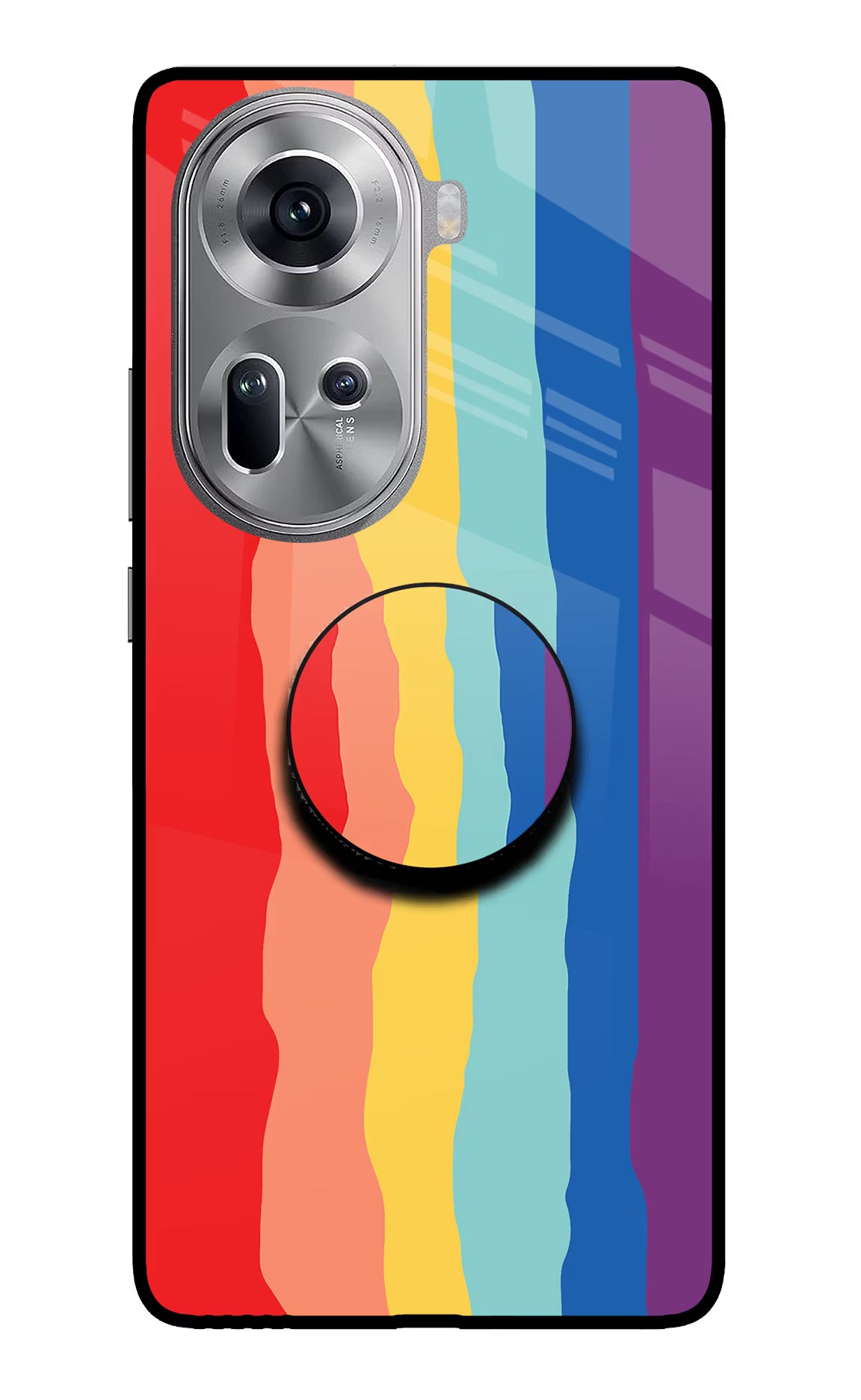 Rainbow Oppo Reno11 Glass Case - Rainbow Oppo Reno11 Glass Case Rainbow Oppo Reno11 Glass Case