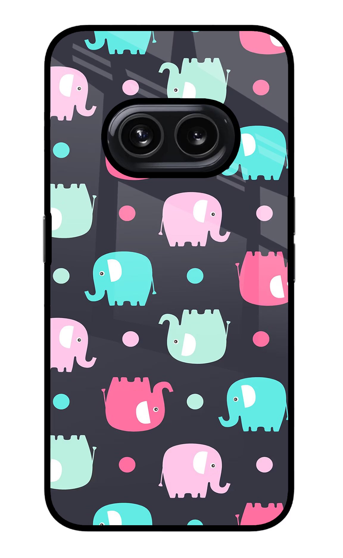 Elephants Nothing Phone 2A Glass Case - Elephants Nothing Phone 2A Glass Case Elephants Nothing Phone 2A Glass Case
