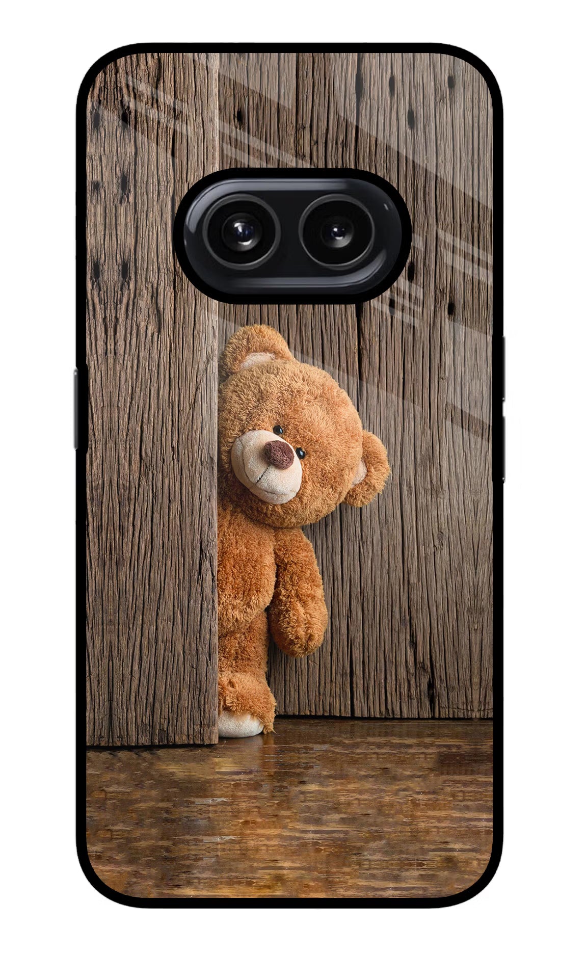 Teddy Wooden Nothing Phone 2A Glass Case - Teddy Wooden Nothing Phone 2A Glass Case Teddy Wooden Nothing Phone 2A Glass Case