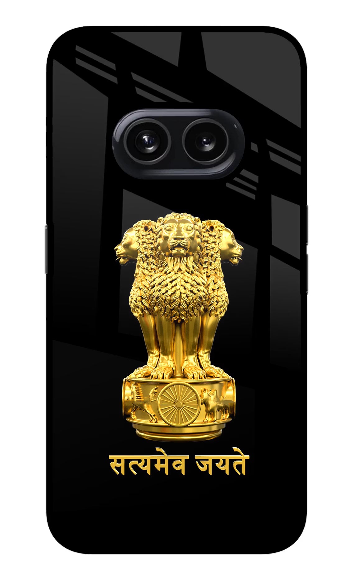 Satyamev Jayate Golden Nothing Phone 2A Glass Case - Satyamev Jayate Golden Nothing Phone 2A Glass Case Satyamev Jayate Golden Nothing Phone 2A Glass Case