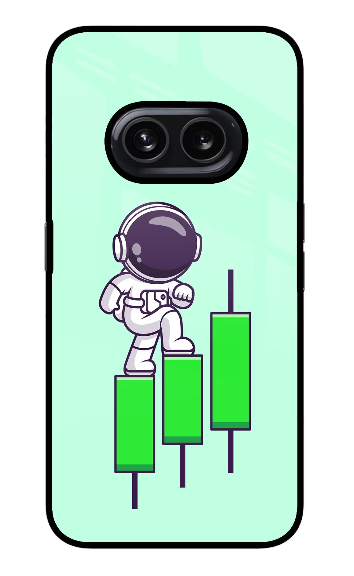 Astronaut Trader Nothing Phone 2A Glass Case - Astronaut Trader Nothing Phone 2A Glass Case Astronaut Trader Nothing Phone 2A Glass Case