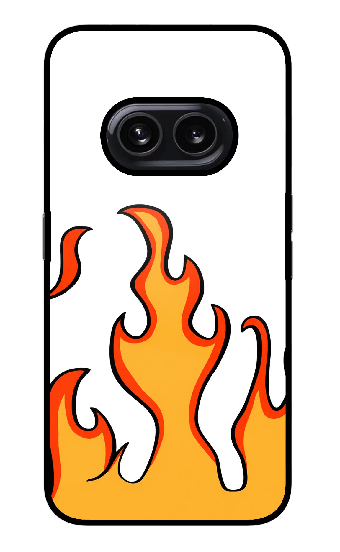 Fired Up – White Nothing Phone 2A Glass Case - Fired Up – White Nothing Phone 2A Glass Case Fired Up – White Nothing Phone 2A Glass Case