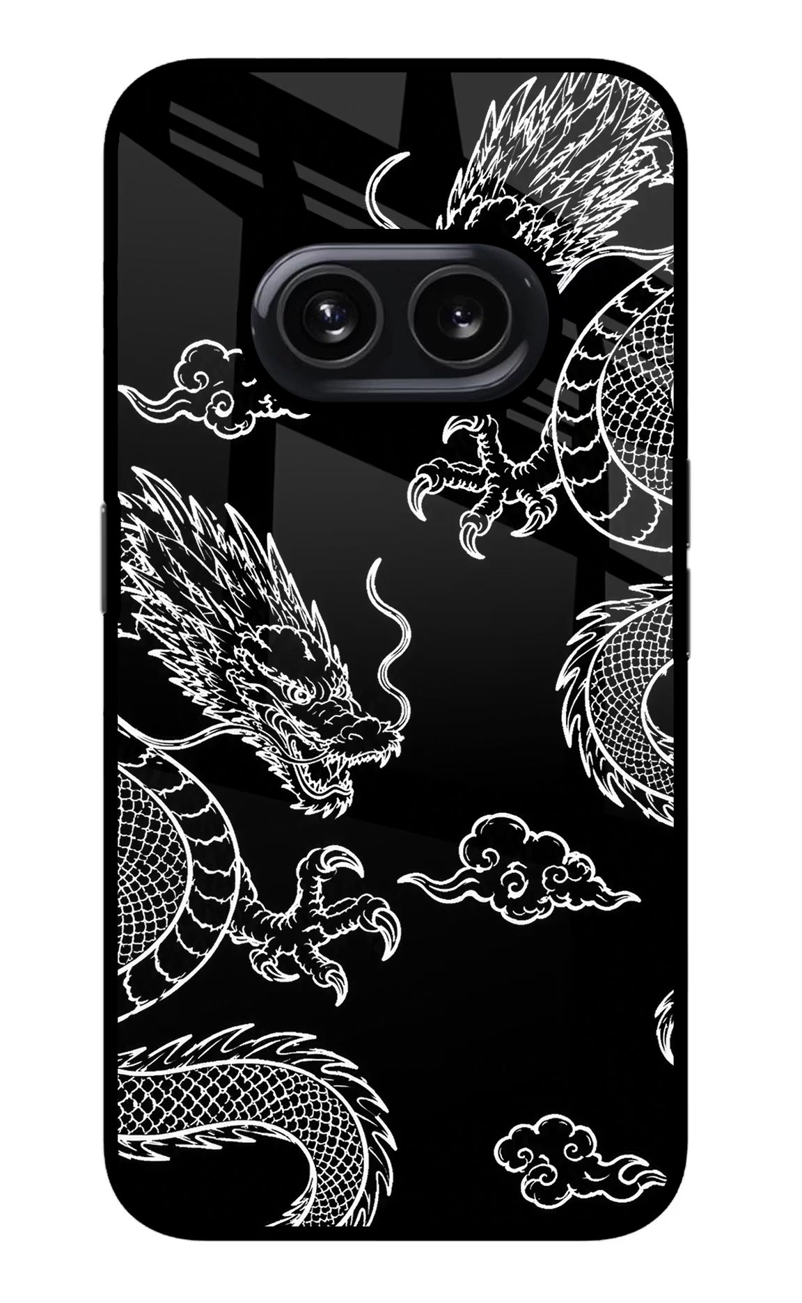 Twin Dragons Nothing Phone 2A Glass Case - Twin Dragons Nothing Phone 2A Glass Case Twin Dragons Nothing Phone 2A Glass Case