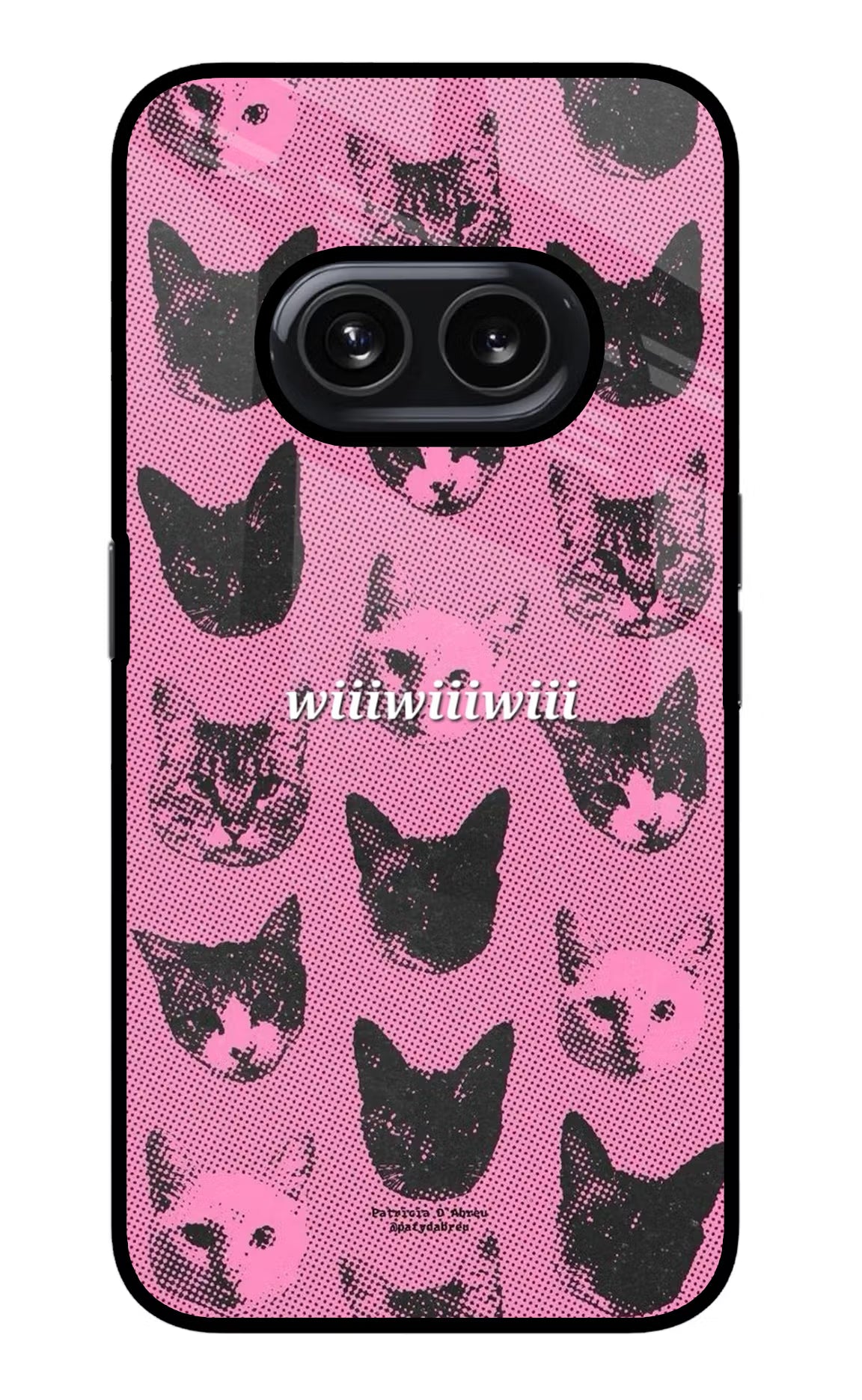 Pink Cats Nothing Phone 2A Glass Case - Pink Cats Nothing Phone 2A Glass Case Pink Cats Nothing Phone 2A Glass Case