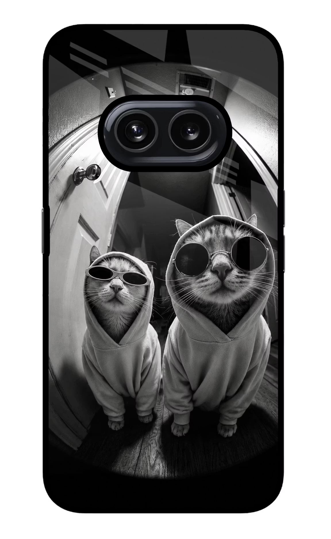 Hood Cats Nothing Phone 2A Glass Case - Hood Cats Nothing Phone 2A Glass Case Hood Cats Nothing Phone 2A Glass Case