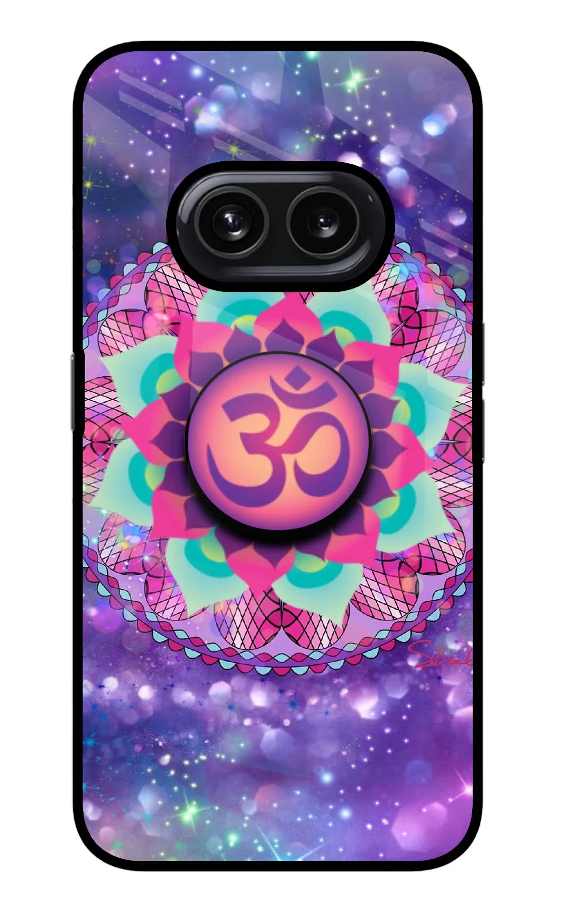 Om Purple Nothing Phone 2A Glass Case - Om Purple Nothing Phone 2A Glass Case Om Purple Nothing Phone 2A Glass Case