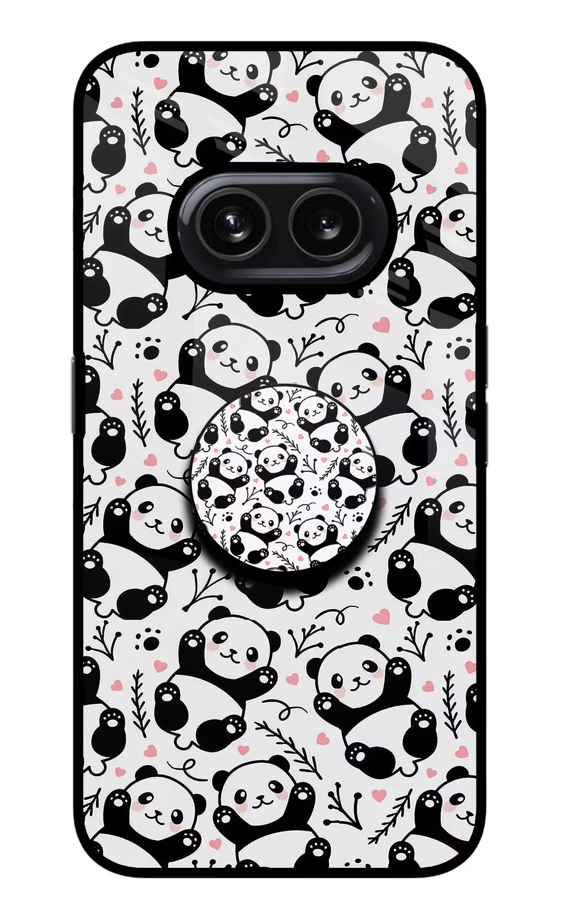 Cute Panda Nothing Phone 2A Glass Case - Cute Panda Nothing Phone 2A Glass Case Cute Panda Nothing Phone 2A Glass Case