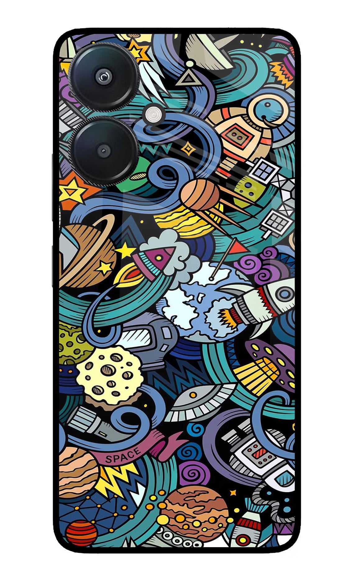 Space Abstract Redmi 13C 5G Glass Case - Space Abstract Redmi 13C 5G Glass Case Space Abstract Redmi 13C 5G Glass Case