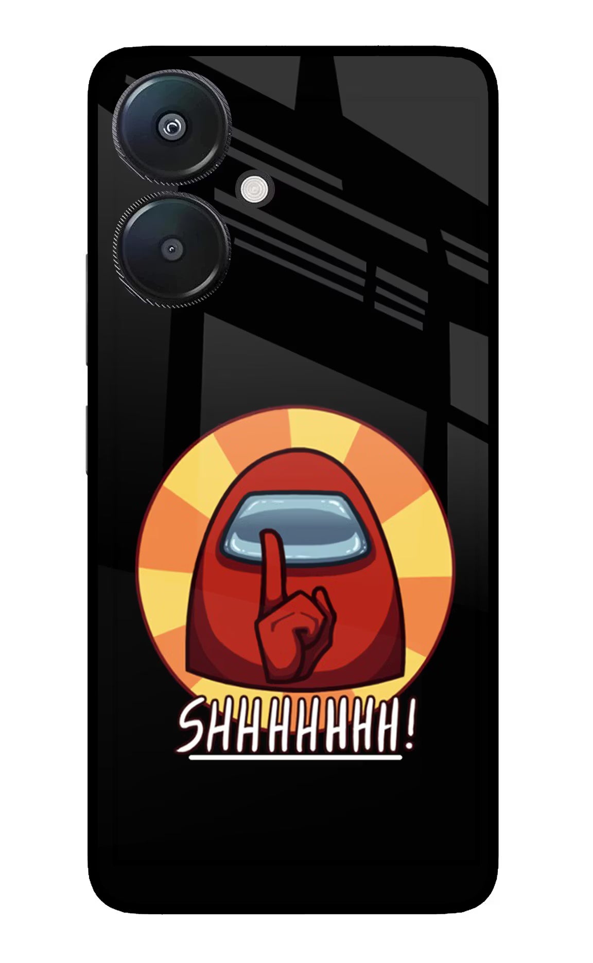 Among Us Shhh! Redmi 13C 5G Glass Case - Among Us Shhh! Redmi 13C 5G Glass Case Among Us Shhh! Redmi 13C 5G Glass Case