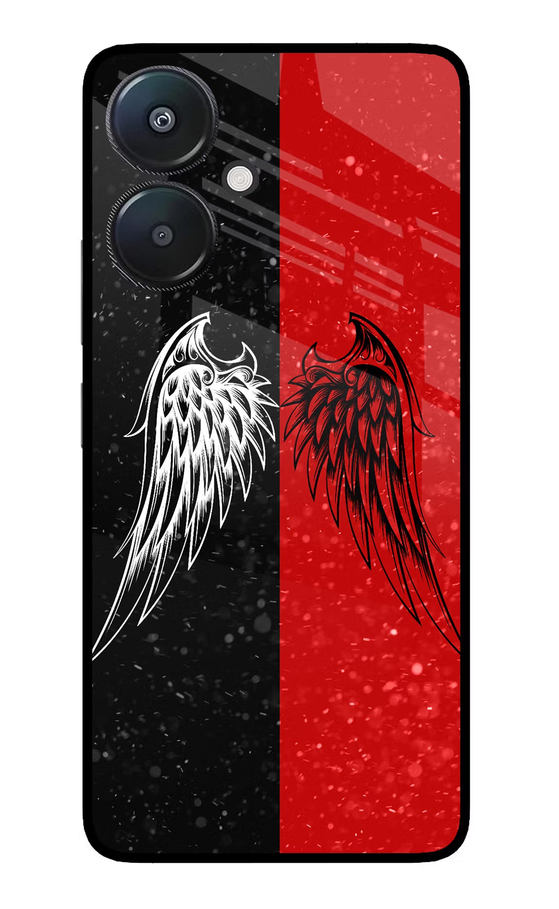 Wings Redmi 13C 5G Glass Case - Wings Redmi 13C 5G Glass Case Wings Redmi 13C 5G Glass Case
