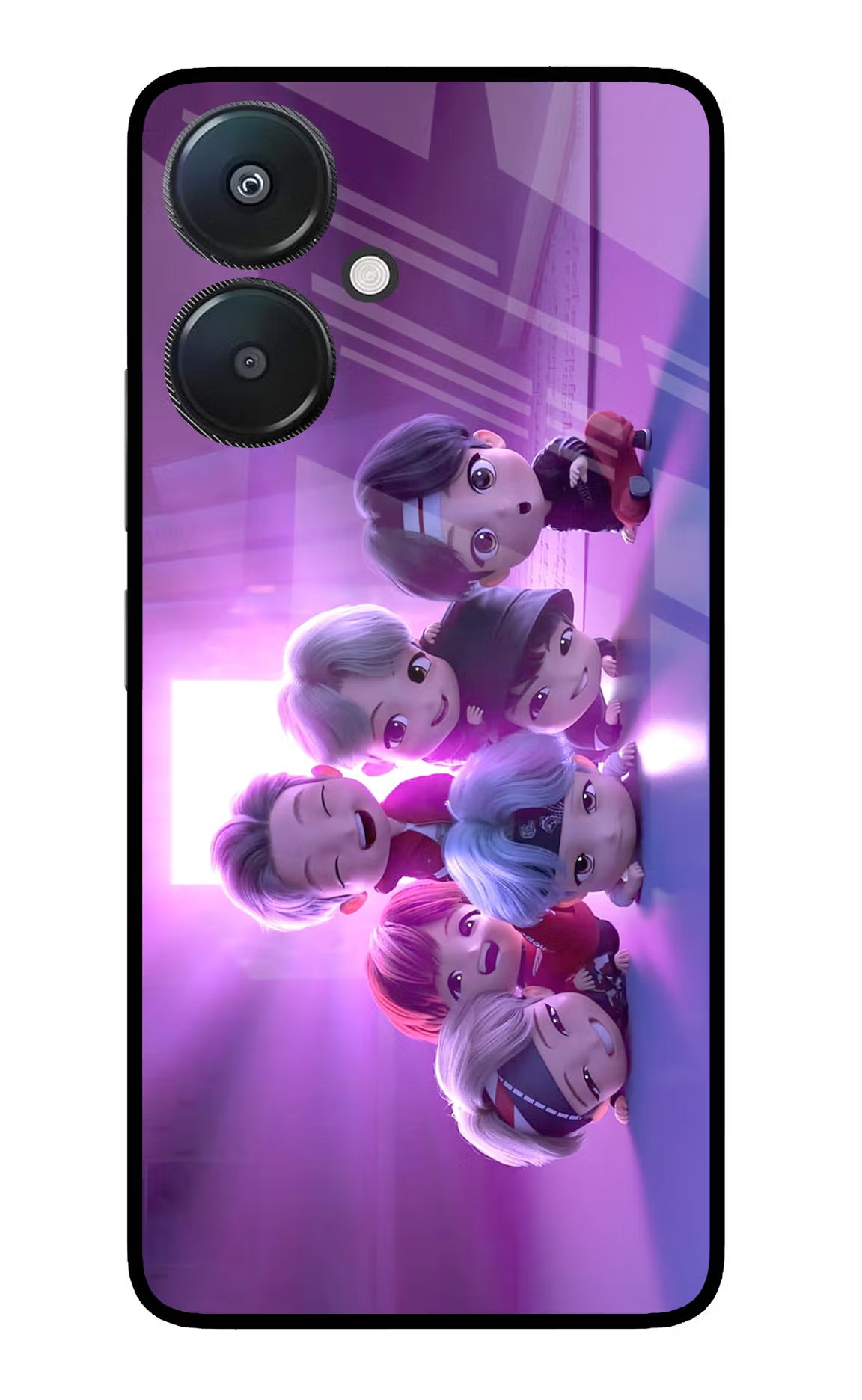 BTS Chibi Redmi 13C 5G Glass Case - BTS Chibi Redmi 13C 5G Glass Case BTS Chibi Redmi 13C 5G Glass Case
