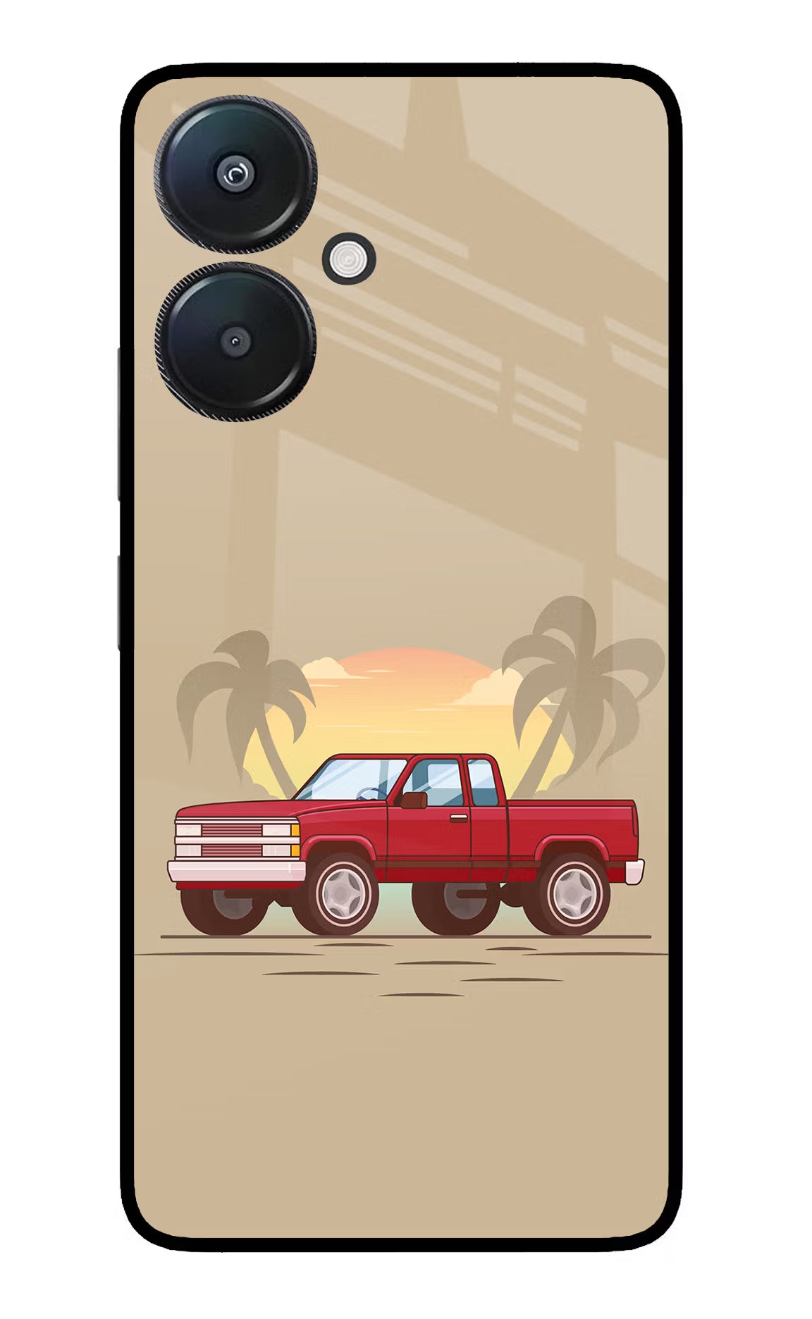 Desert Classic Drive Redmi 13C 5G Glass Case - Desert Classic Drive Redmi 13C 5G Glass Case Desert Classic Drive Redmi 13C 5G Glass Case