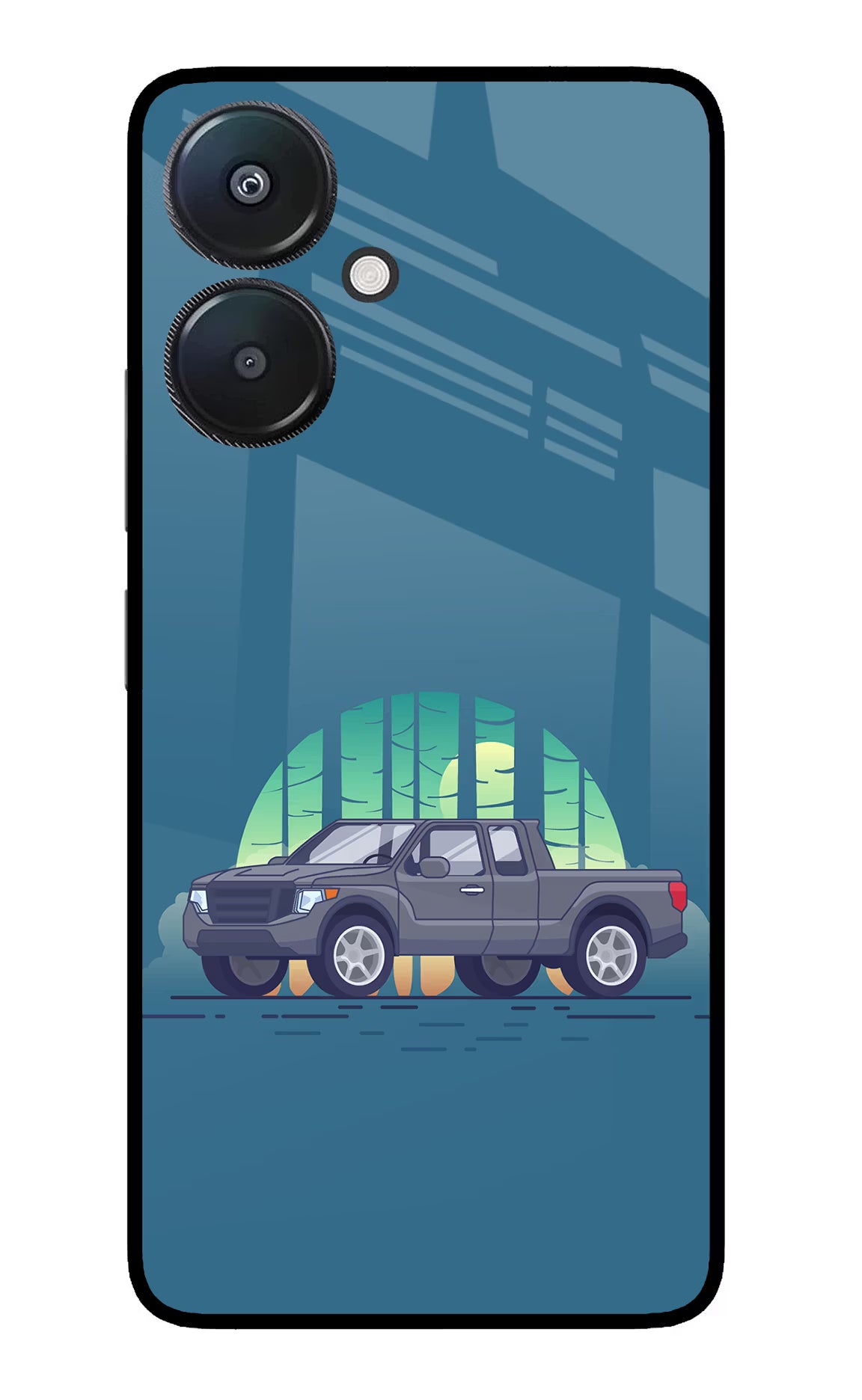 Retro Garage Vibe Redmi 13C 5G Glass Case - Retro Garage Vibe Redmi 13C 5G Glass Case Retro Garage Vibe Redmi 13C 5G Glass Case