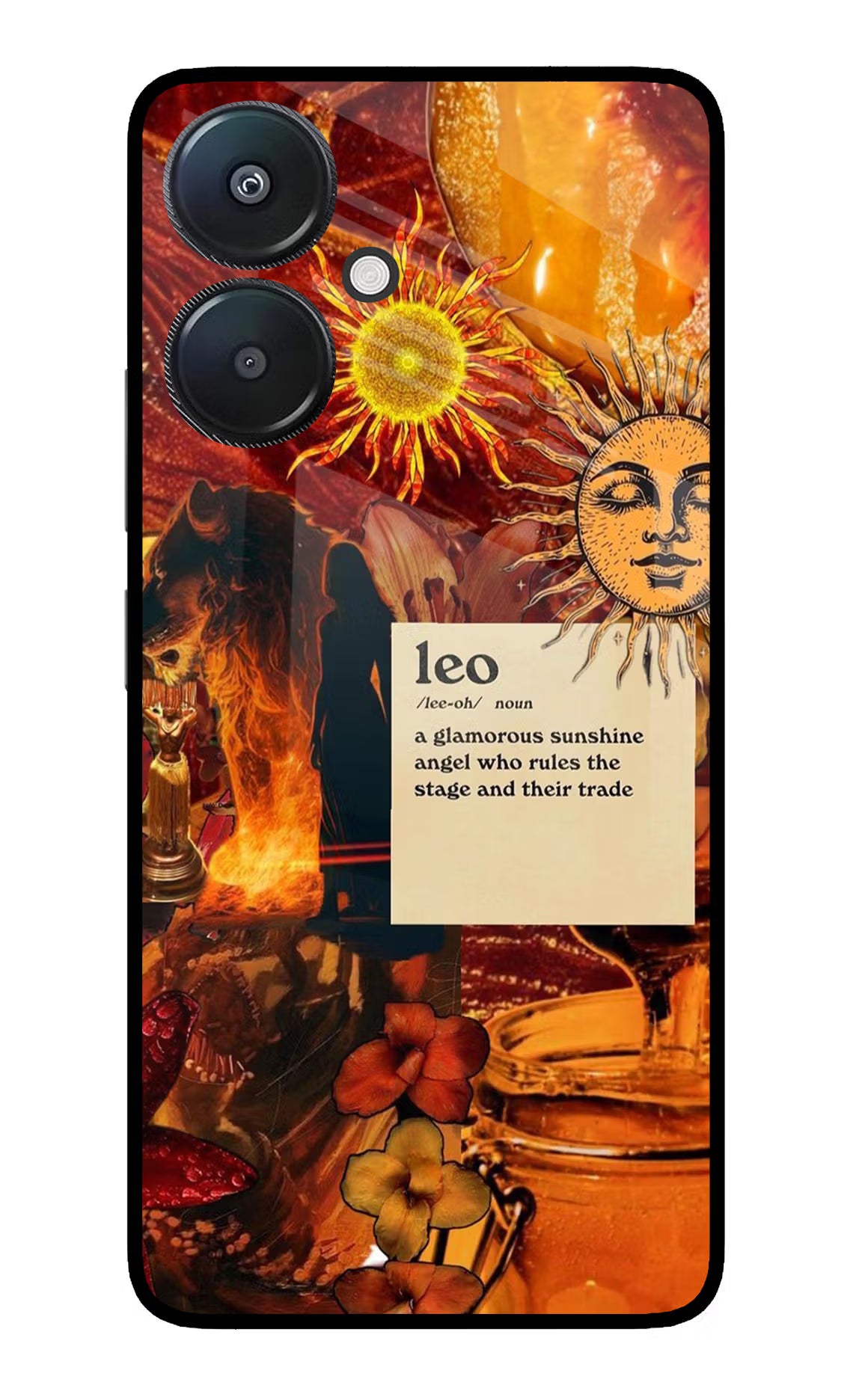 Leo Zodiac Redmi 13C 5G Glass Case - Leo Zodiac Redmi 13C 5G Glass Case Leo Zodiac Redmi 13C 5G Glass Case