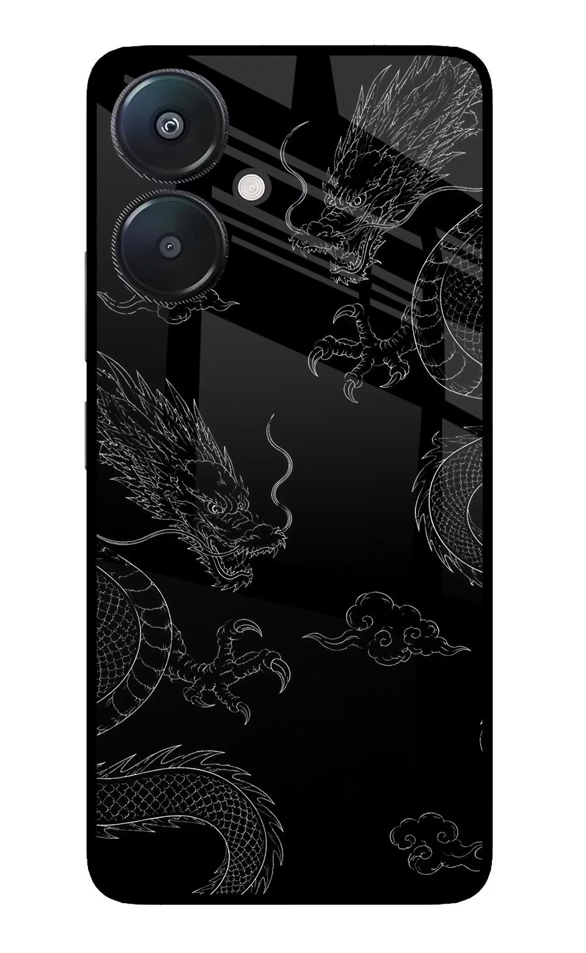 Twin Dragons Redmi 13C 5G Glass Case - Twin Dragons Redmi 13C 5G Glass Case Twin Dragons Redmi 13C 5G Glass Case