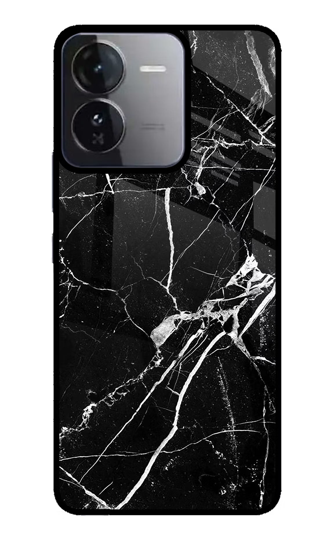 Black Marble Pattern iQOO Z9 5G Glass Case - Black Marble Pattern iQOO Z9 5G Glass Case Black Marble Pattern iQOO Z9 5G Glass Case