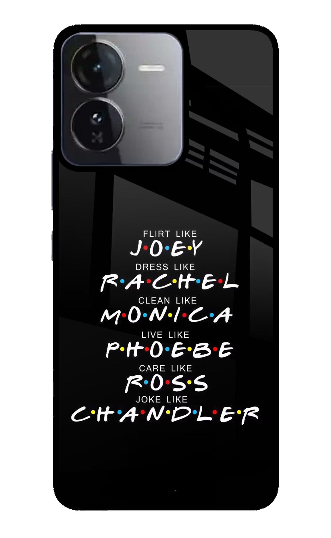 FRIENDS Character iQOO Z9 5G Glass Case - FRIENDS Character iQOO Z9 5G Glass Case FRIENDS Character iQOO Z9 5G Glass Case