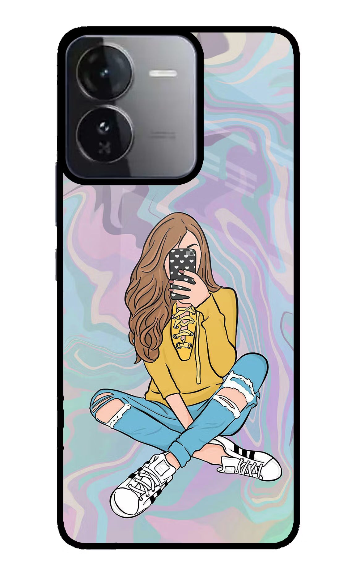 Selfie Girl iQOO Z9 5G Glass Case - Selfie Girl iQOO Z9 5G Glass Case Selfie Girl iQOO Z9 5G Glass Case