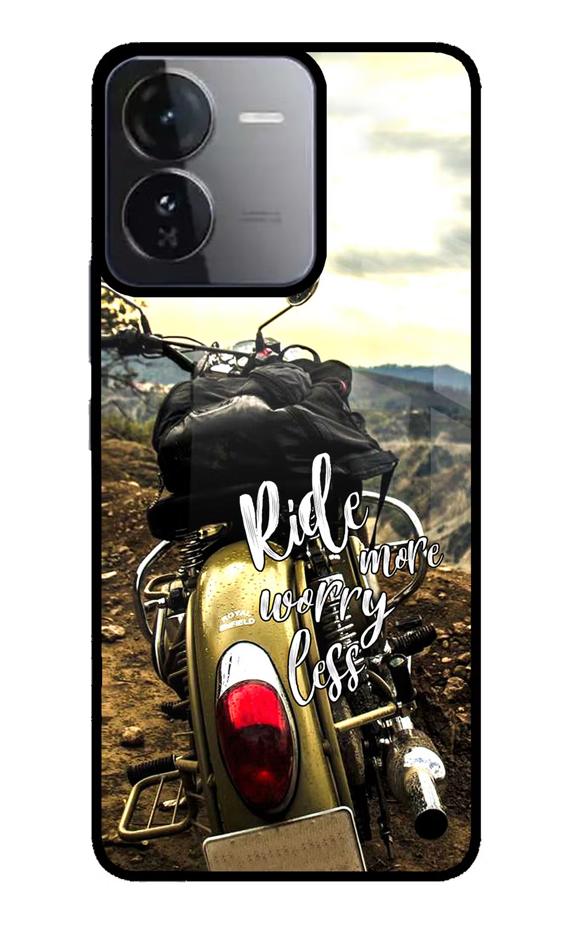 Ride More Worry Less iQOO Z9 5G Glass Case - Ride More Worry Less iQOO Z9 5G Glass Case Ride More Worry Less iQOO Z9 5G Glass Case