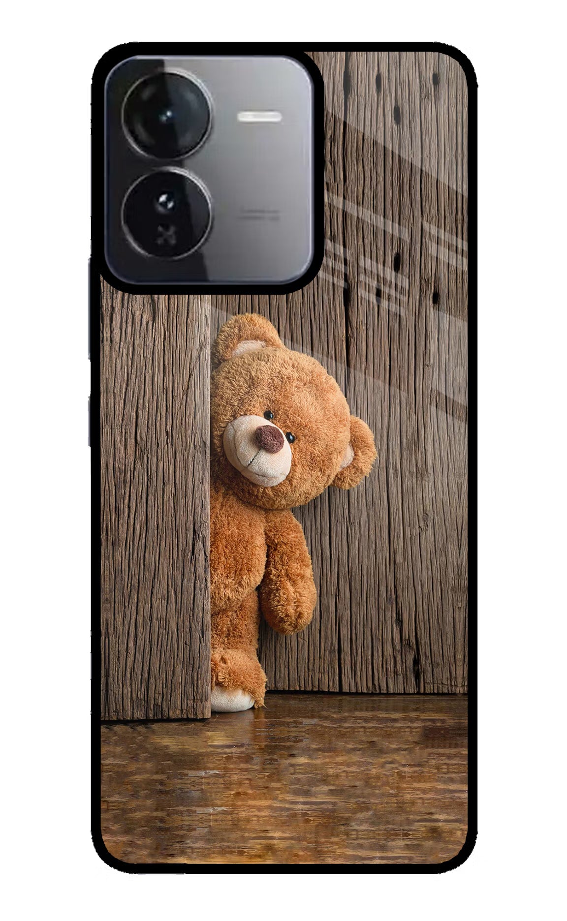 Teddy Wooden iQOO Z9 5G Glass Case - Teddy Wooden iQOO Z9 5G Glass Case Teddy Wooden iQOO Z9 5G Glass Case