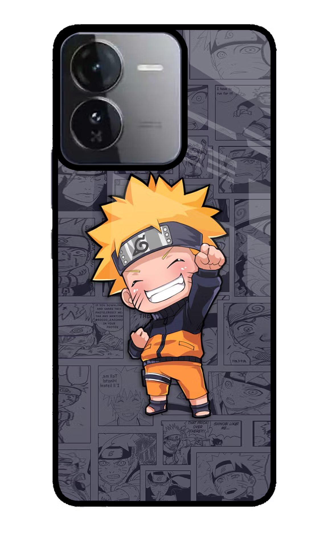 Chota Naruto iQOO Z9 5G Back Cover - Chota Naruto iQOO Z9 5G Glass Case Back Cover by Casekaro Chota Naruto iQOO Z9 5G Glass Case Back Cover by Casekaro