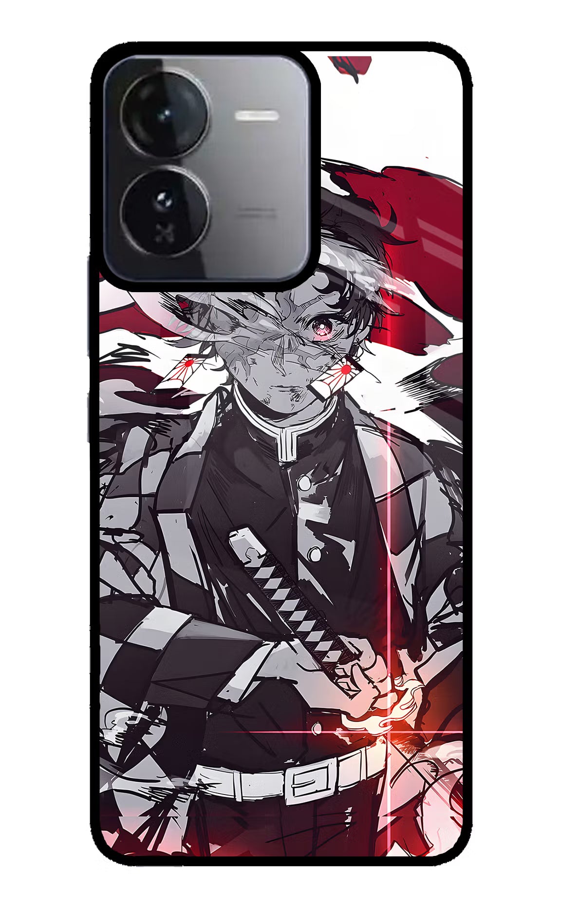 Demon Slayer iQOO Z9 5G Glass Case - Demon Slayer iQOO Z9 5G Glass Case Demon Slayer iQOO Z9 5G Glass Case