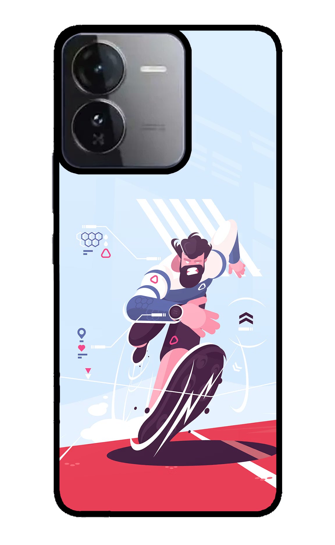 Run Pro iQOO Z9 5G Glass Case - Run Pro iQOO Z9 5G Glass Case Run Pro iQOO Z9 5G Glass Case