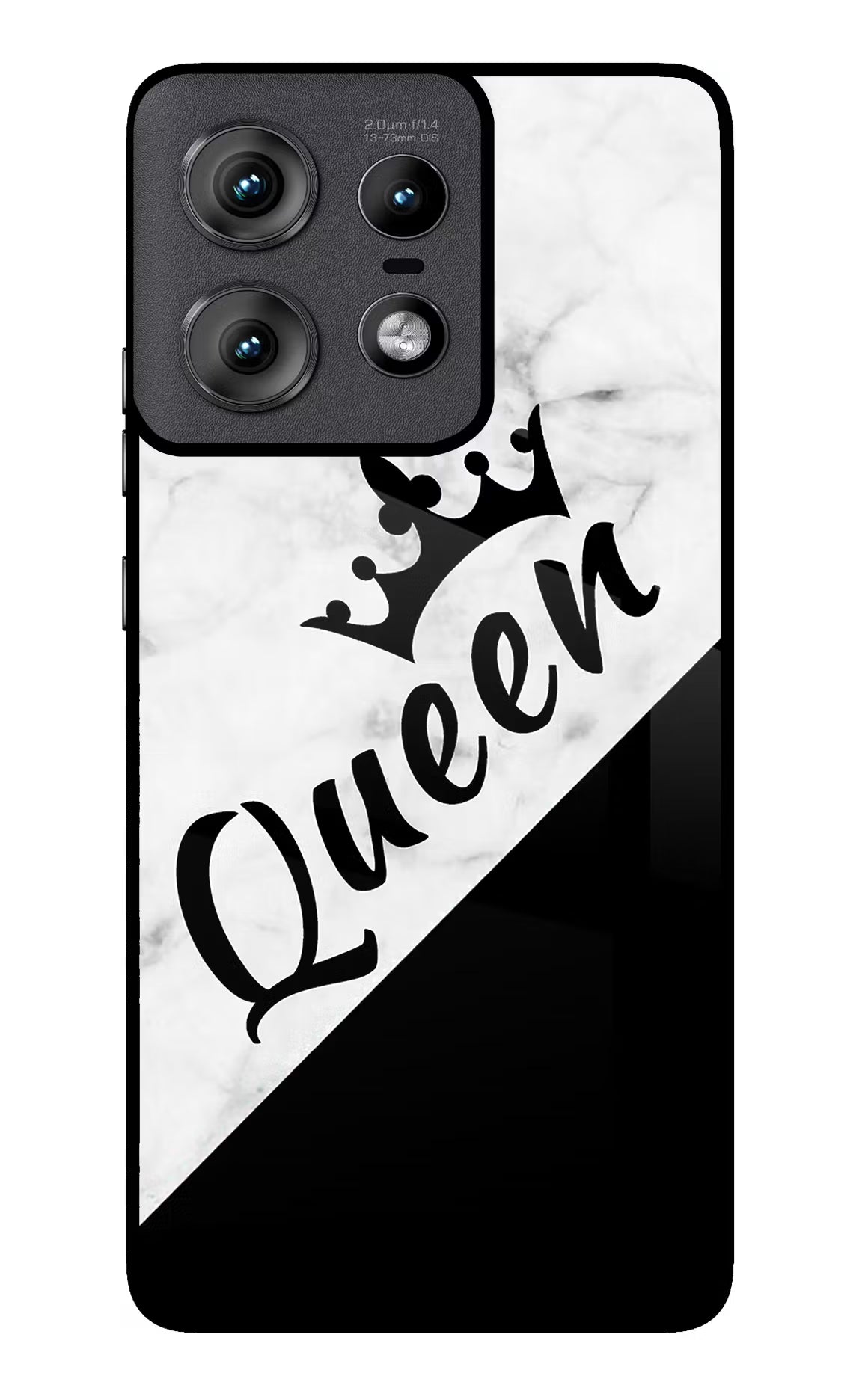Queen Moto Edge 50 Pro 5G Back Cover - Queen Moto Edge 50 Pro 5G Glass Case Back Cover by Casekaro Queen Moto Edge 50 Pro 5G Glass Case Back Cover by Casekaro