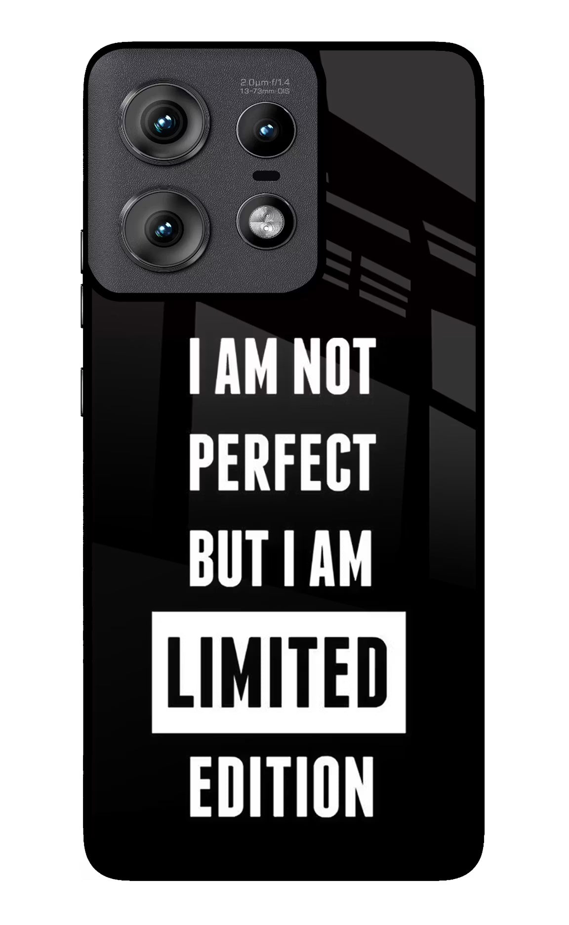 I Am Not Perfect But I Am Limited Edition Moto Edge 50 Pro 5G Back Cover - I Am Not Perfect But I Am Limited Edition Moto Edge 50 Pro 5G Glass Case Back Cover by Casekaro I Am Not Perfect But I Am Limited Edition Moto Edge 50 Pro 5G Glass Case Back Cover by Casekaro