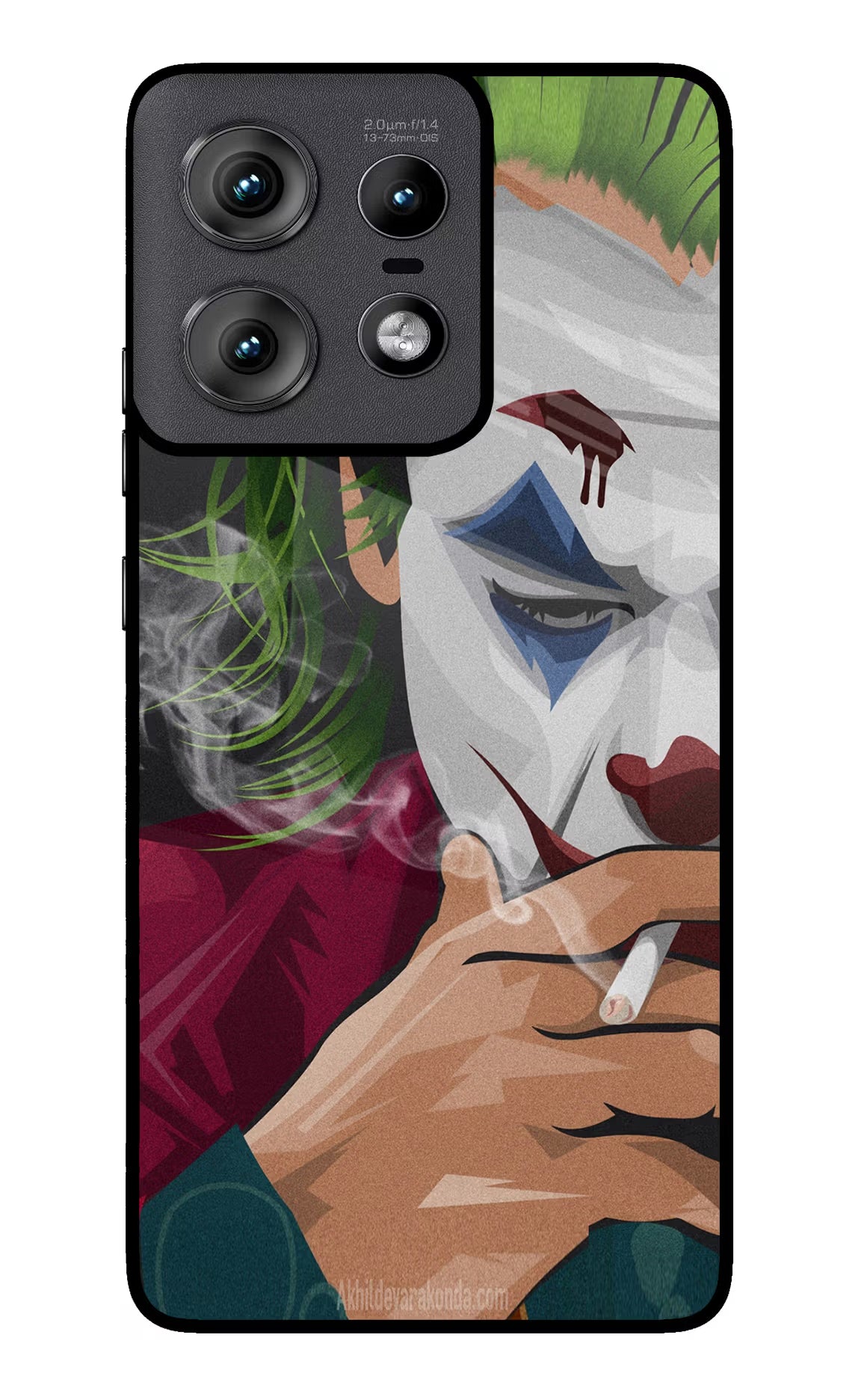 Joker Smoking Moto Edge 50 Pro 5G Back Cover - Joker Smoking Moto Edge 50 Pro 5G Glass Case Back Cover by Casekaro Joker Smoking Moto Edge 50 Pro 5G Glass Case Back Cover by Casekaro