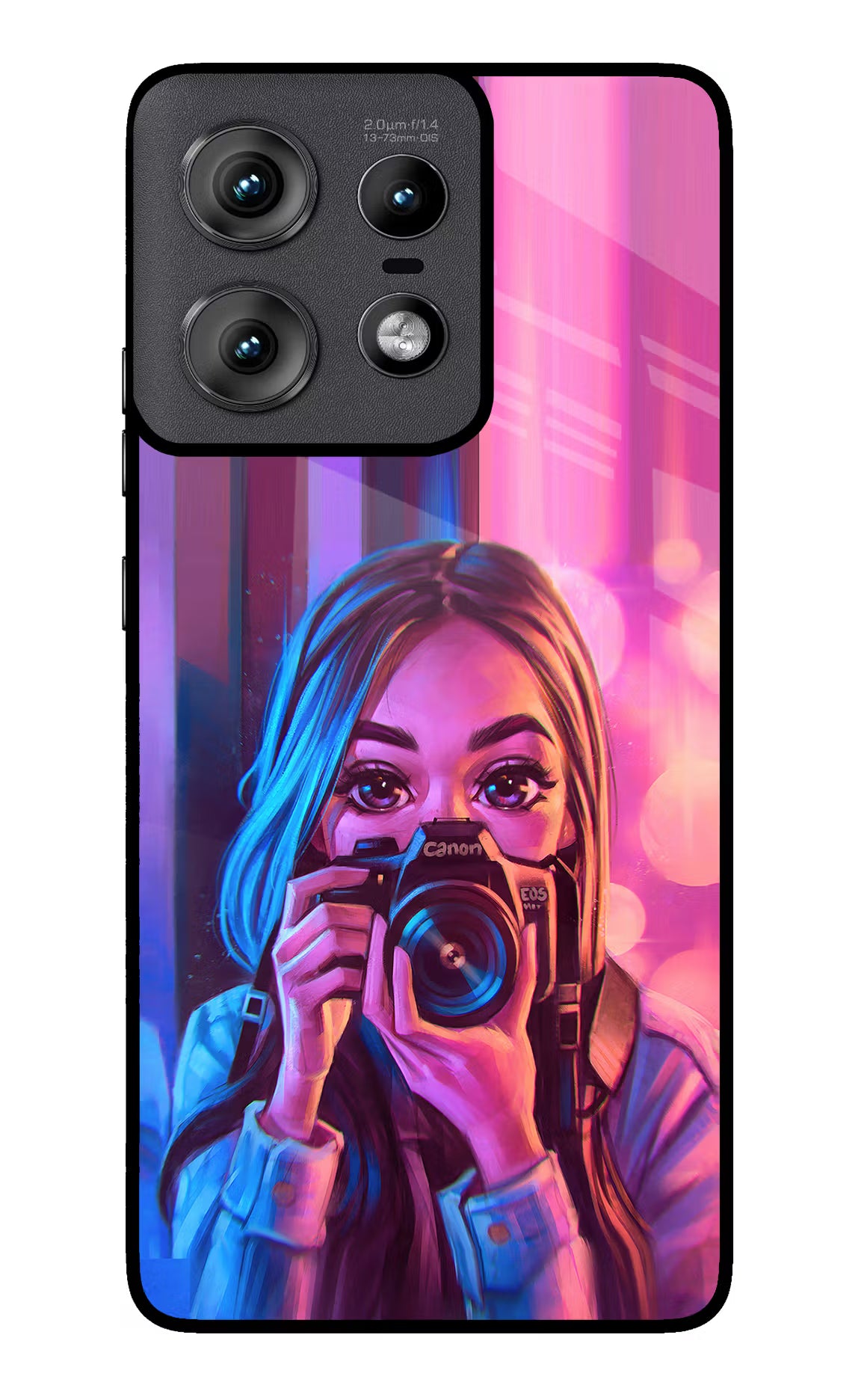 Girl Photographer Moto Edge 50 Pro 5G Back Cover - Girl Photographer Moto Edge 50 Pro 5G Glass Case Back Cover by Casekaro Girl Photographer Moto Edge 50 Pro 5G Glass Case Back Cover by Casekaro
