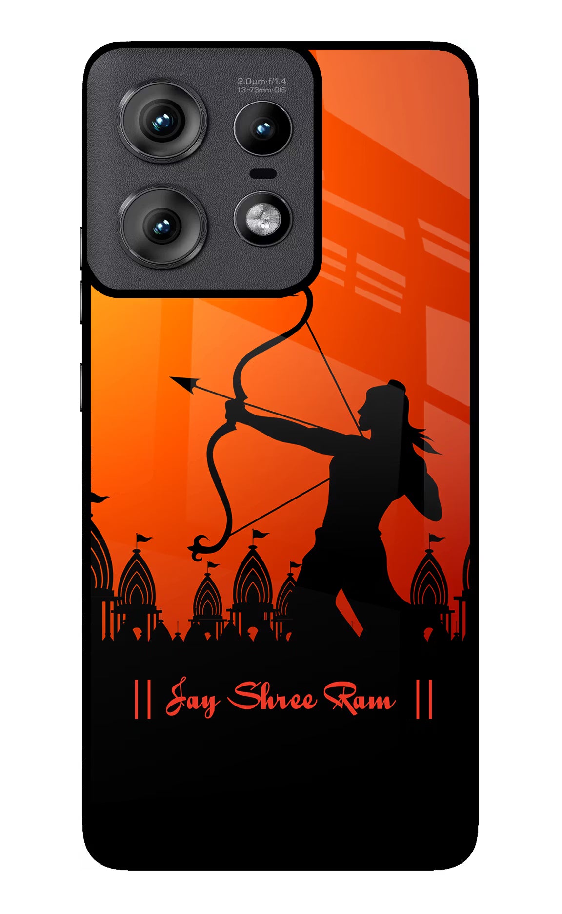 Lord Ram - 4 Moto Edge 50 Pro 5G Back Cover - Lord Ram - 4 Moto Edge 50 Pro 5G Glass Case Back Cover by Casekaro Lord Ram - 4 Moto Edge 50 Pro 5G Glass Case Back Cover by Casekaro