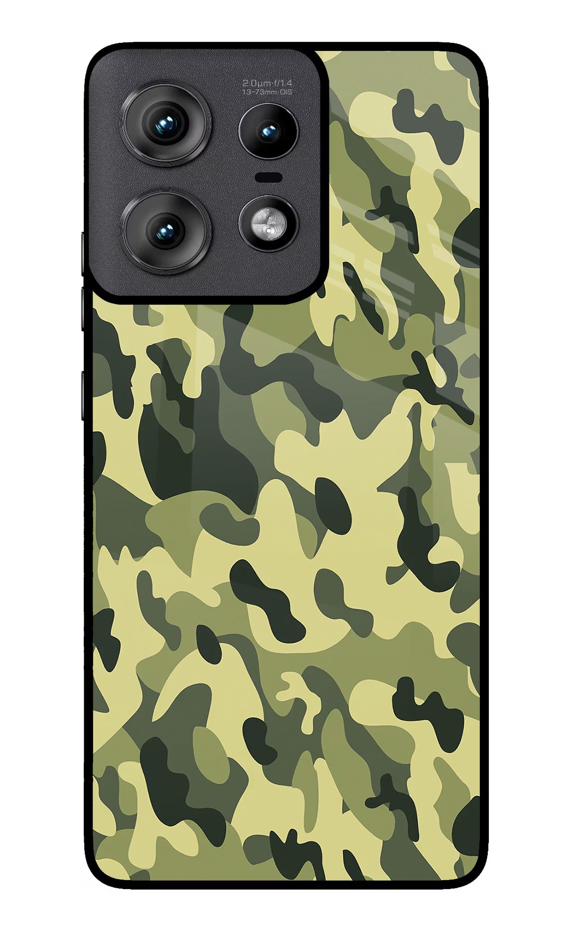 Camouflage Moto Edge 50 Pro 5G Back Cover - Camouflage Moto Edge 50 Pro 5G Glass Case Back Cover by Casekaro Camouflage Moto Edge 50 Pro 5G Glass Case Back Cover by Casekaro