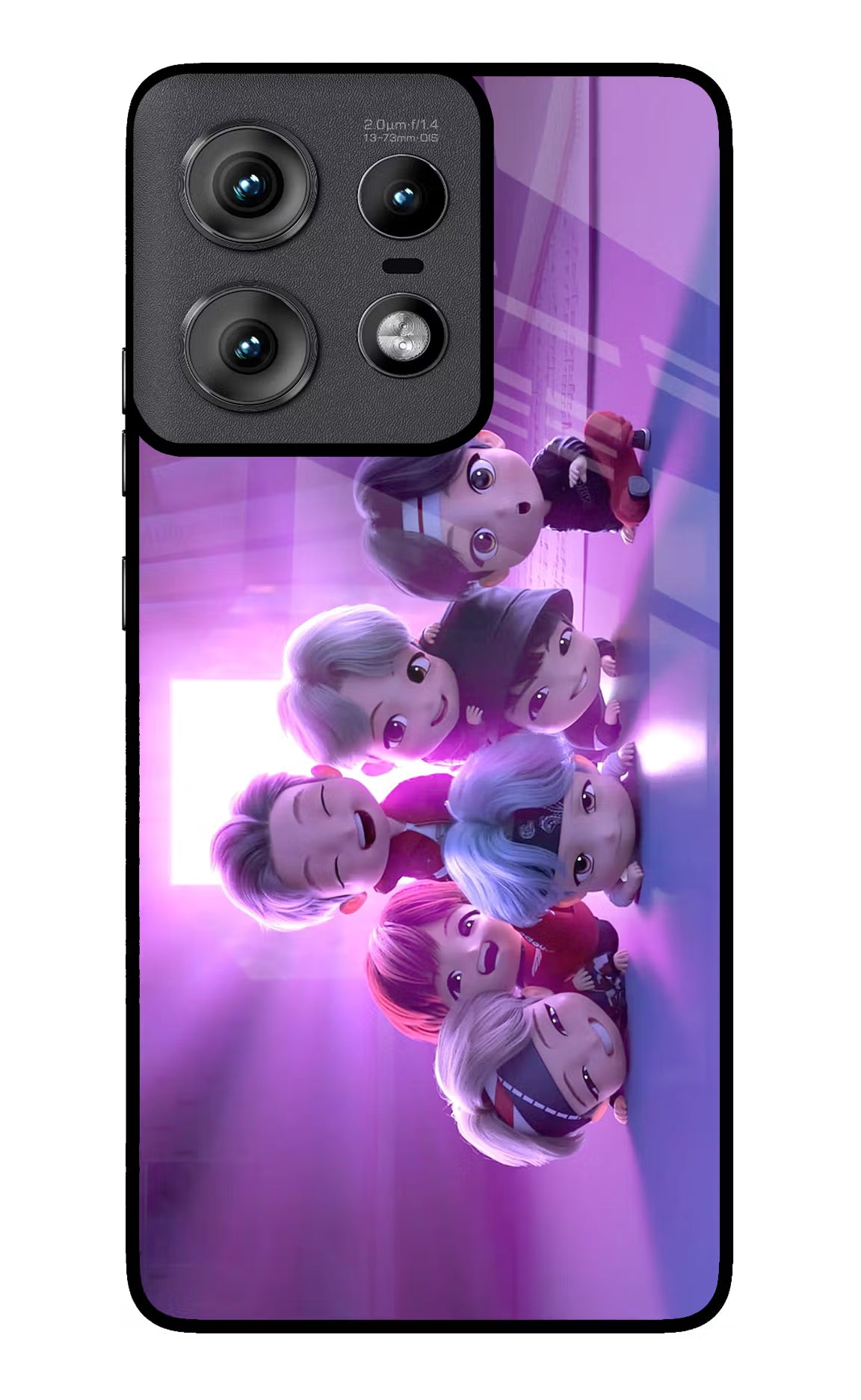 BTS Chibi Moto Edge 50 Pro 5G Back Cover - BTS Chibi Moto Edge 50 Pro 5G Glass Case Back Cover by Casekaro BTS Chibi Moto Edge 50 Pro 5G Glass Case Back Cover by Casekaro