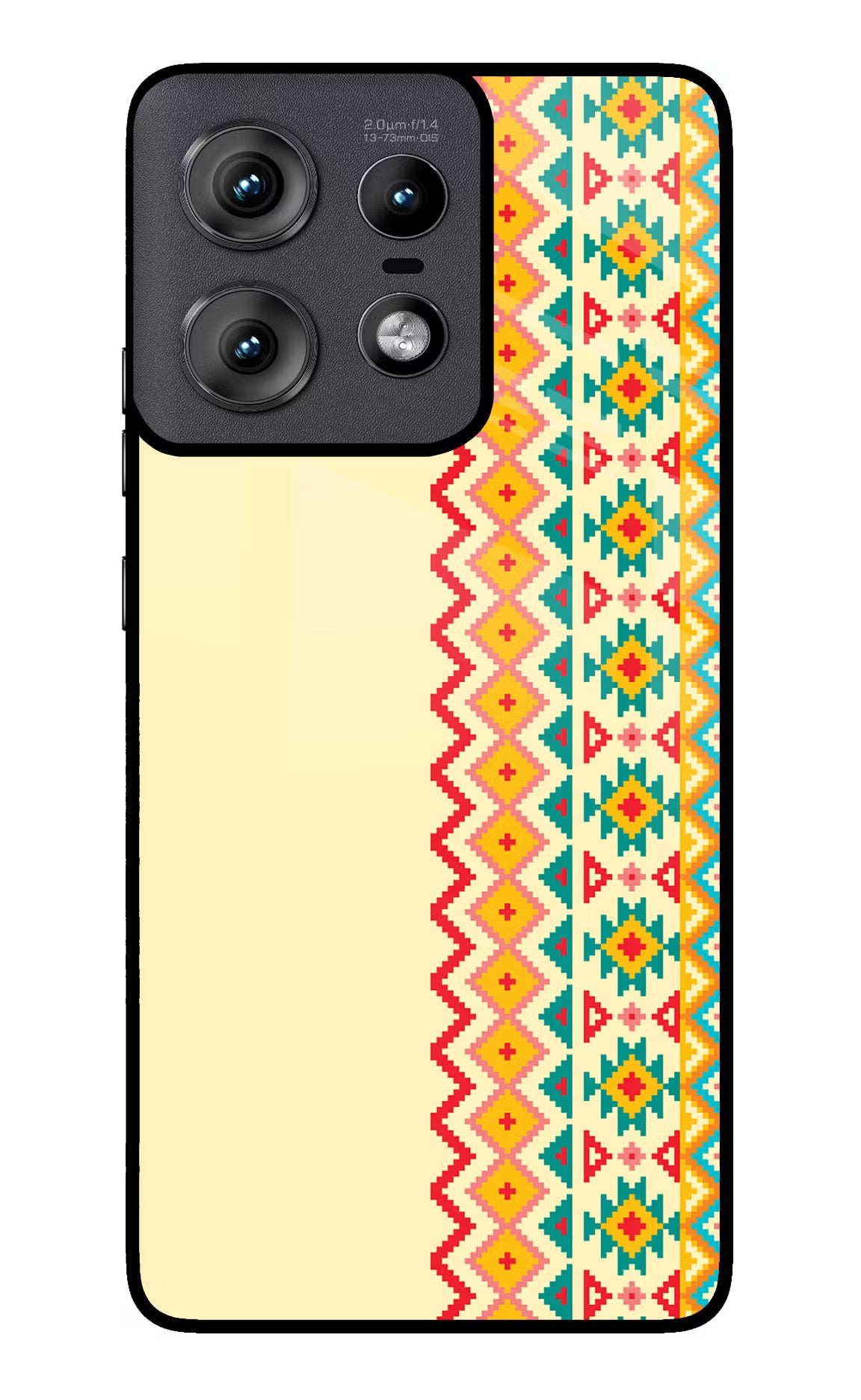 Ethnic Seamless Moto Edge 50 Pro 5G Back Cover - Ethnic Seamless Moto Edge 50 Pro 5G Glass Case Back Cover by Casekaro Ethnic Seamless Moto Edge 50 Pro 5G Glass Case Back Cover by Casekaro