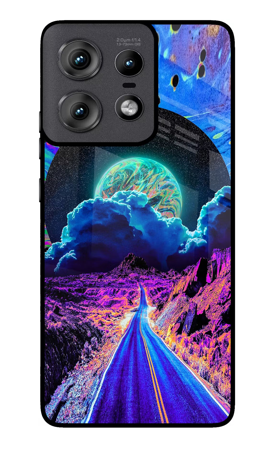 Psychedelic Painting Moto Edge 50 Pro 5G Back Cover - Psychedelic Painting Moto Edge 50 Pro 5G Glass Case Back Cover by Casekaro Psychedelic Painting Moto Edge 50 Pro 5G Glass Case Back Cover by Casekaro