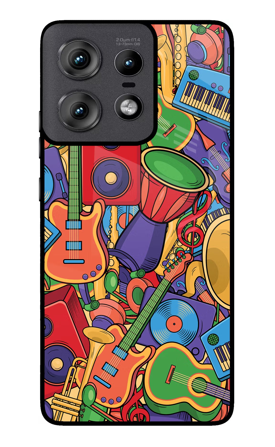 Music Instrument Doodle Moto Edge 50 Pro 5G Back Cover - Music Instrument Doodle Moto Edge 50 Pro 5G Glass Case Back Cover by Casekaro Music Instrument Doodle Moto Edge 50 Pro 5G Glass Case Back Cover by Casekaro