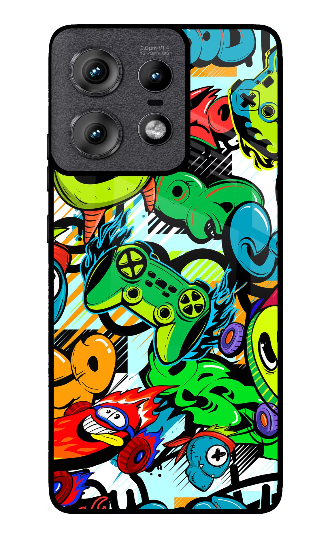 Game Doodle Moto Edge 50 Pro 5G Back Cover - Game Doodle Moto Edge 50 Pro 5G Glass Case Back Cover by Casekaro Game Doodle Moto Edge 50 Pro 5G Glass Case Back Cover by Casekaro