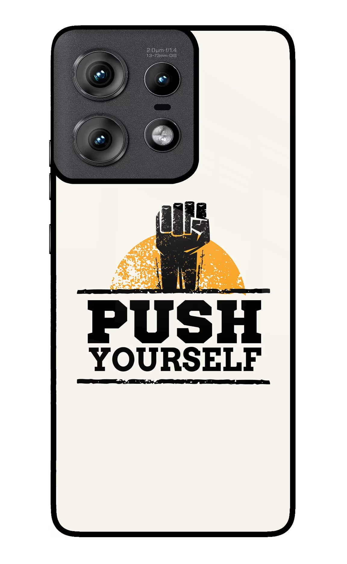Push Yourself Moto Edge 50 Pro 5G Back Cover - Push Yourself Moto Edge 50 Pro 5G Glass Case Back Cover by Casekaro Push Yourself Moto Edge 50 Pro 5G Glass Case Back Cover by Casekaro
