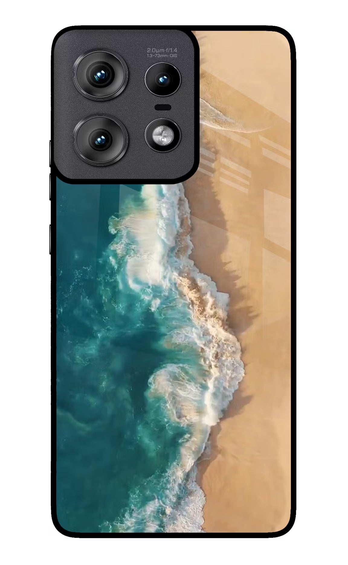 Ocean Beach Moto Edge 50 Pro 5G Back Cover - Ocean Beach Moto Edge 50 Pro 5G Glass Case Back Cover by Casekaro Ocean Beach Moto Edge 50 Pro 5G Glass Case Back Cover by Casekaro