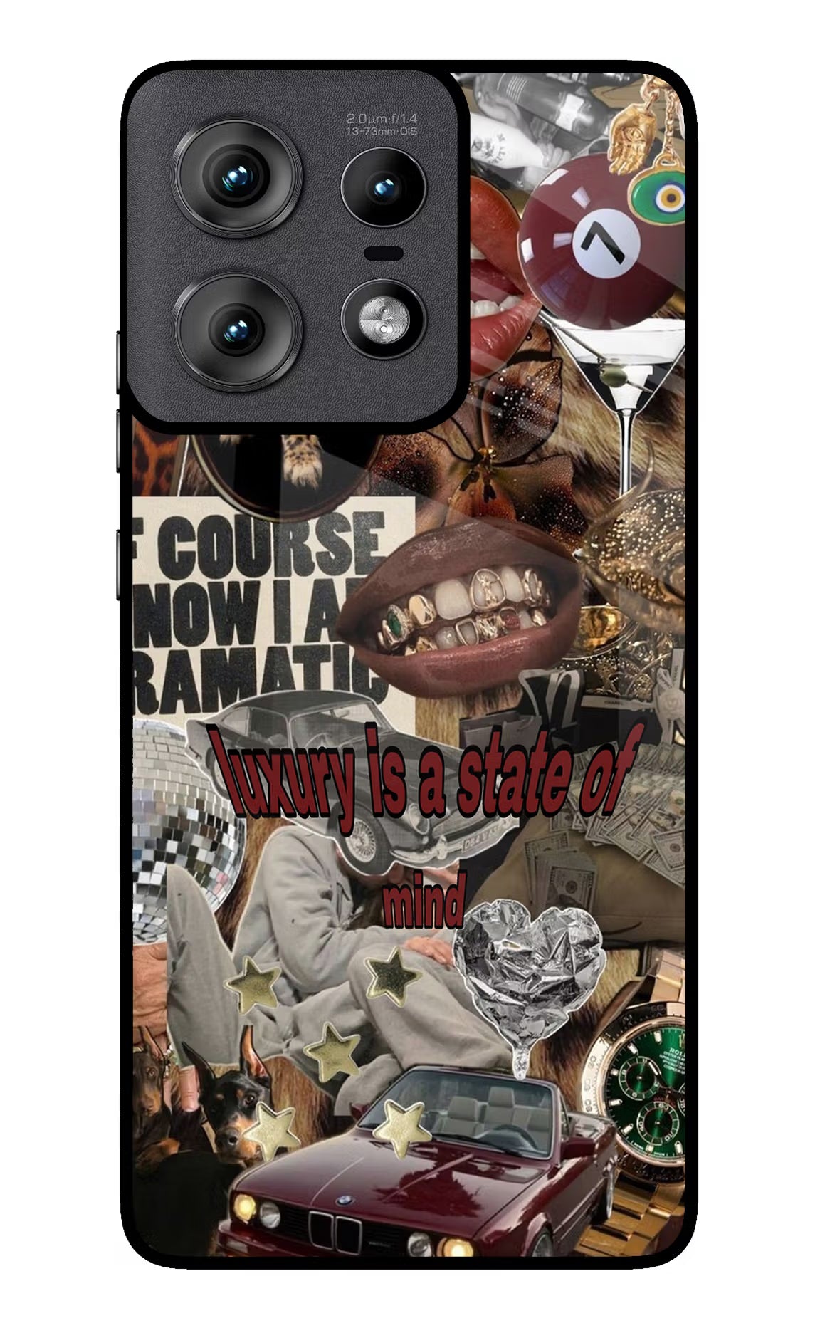 Luxury Moto Edge 50 Pro 5G Glass Case - Luxury Moto Edge 50 Pro 5G Glass Case Luxury Moto Edge 50 Pro 5G Glass Case