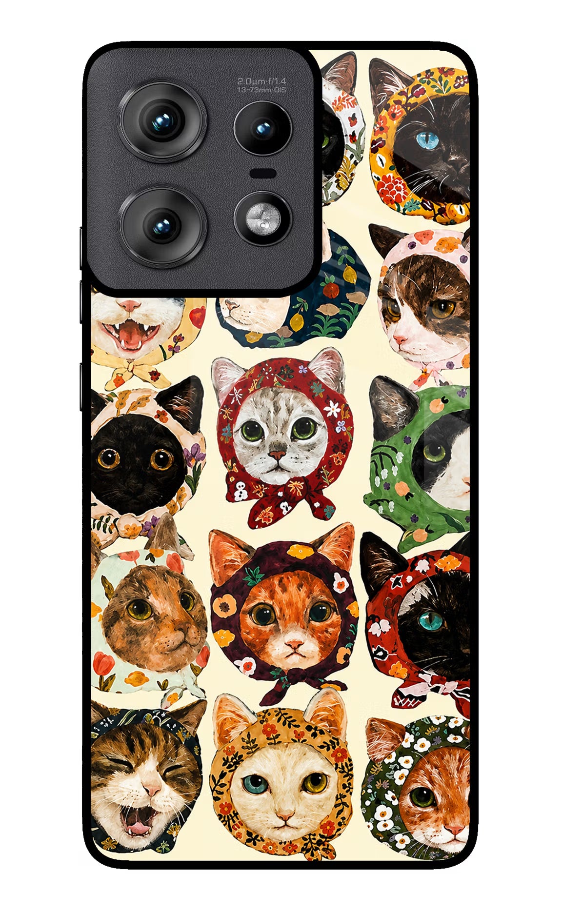 Cool Cat Moto Edge 50 Pro 5G Glass Case - Cool Cat Moto Edge 50 Pro 5G Glass Case Cool Cat Moto Edge 50 Pro 5G Glass Case