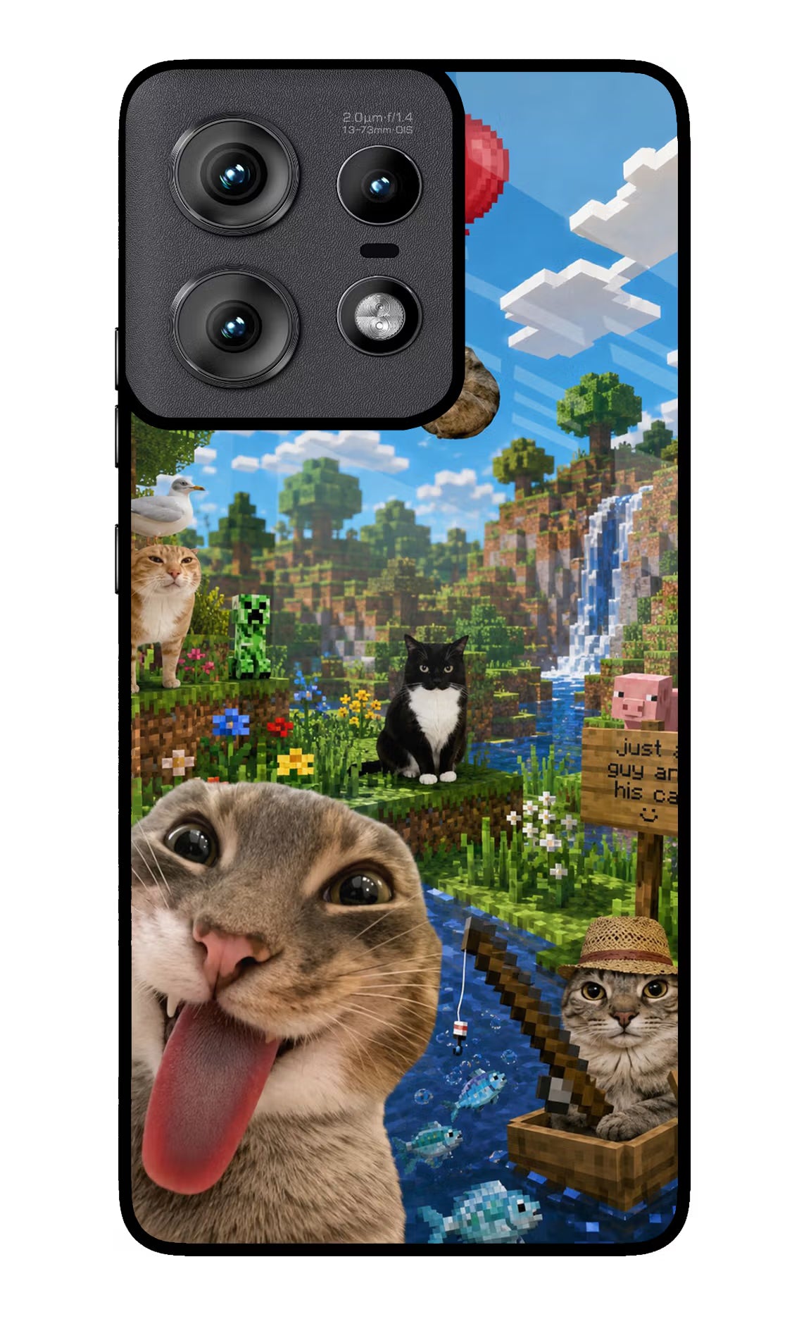 Minecraft Cat Chaos Moto Edge 50 Pro 5G Glass Case - Minecraft Cat Chaos Moto Edge 50 Pro 5G Glass Case Minecraft Cat Chaos Moto Edge 50 Pro 5G Glass Case