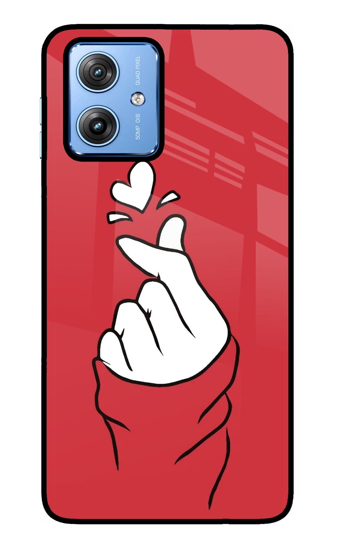 Korean Love Sign Moto G64 5G Glass Case - Korean Love Sign Moto G64 5G Glass Case Korean Love Sign Moto G64 5G Glass Case