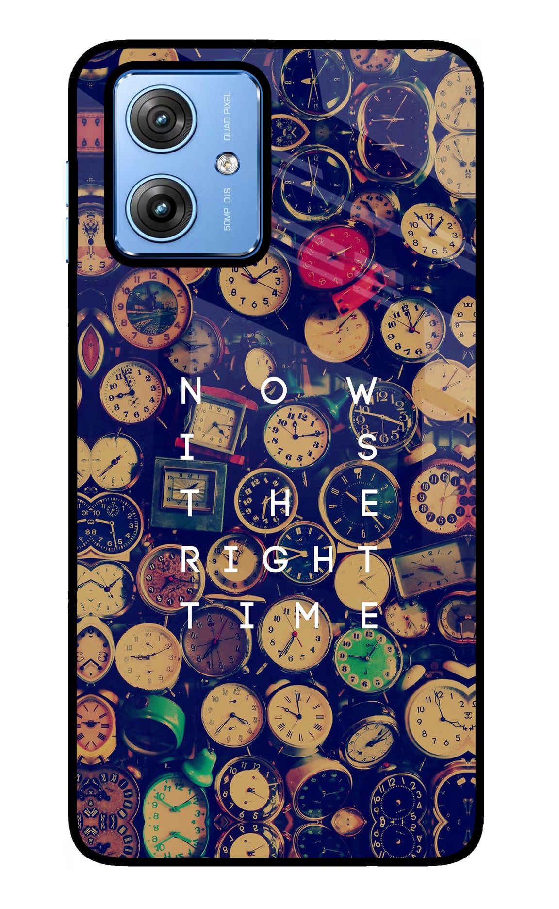 Now is the Right Time Quote Moto G64 5G Glass Case - Now is the Right Time Quote Moto G64 5G Glass Case Now is the Right Time Quote Moto G64 5G Glass Case