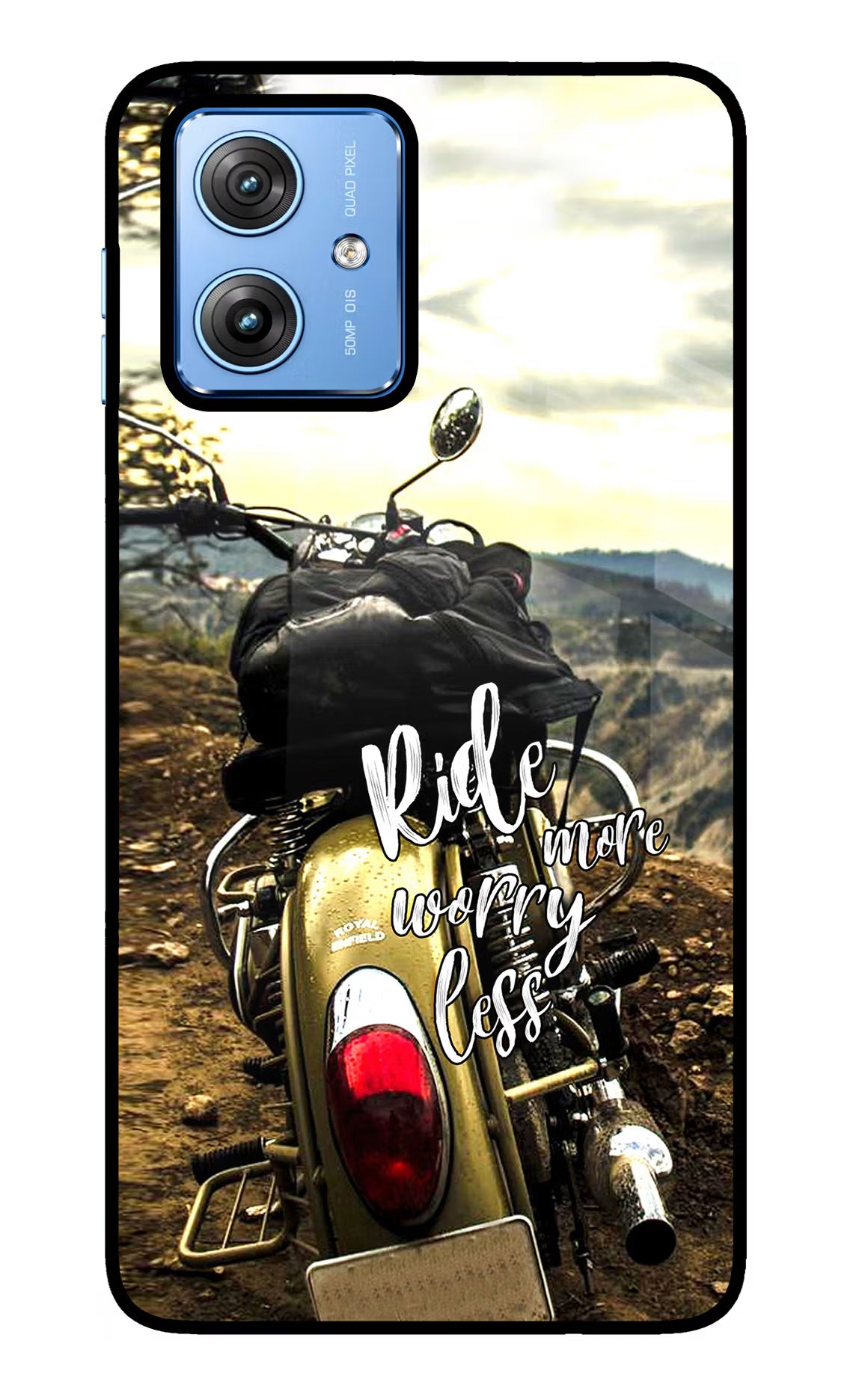 Ride More Worry Less Moto G64 5G Glass Case - Ride More Worry Less Moto G64 5G Glass Case Ride More Worry Less Moto G64 5G Glass Case