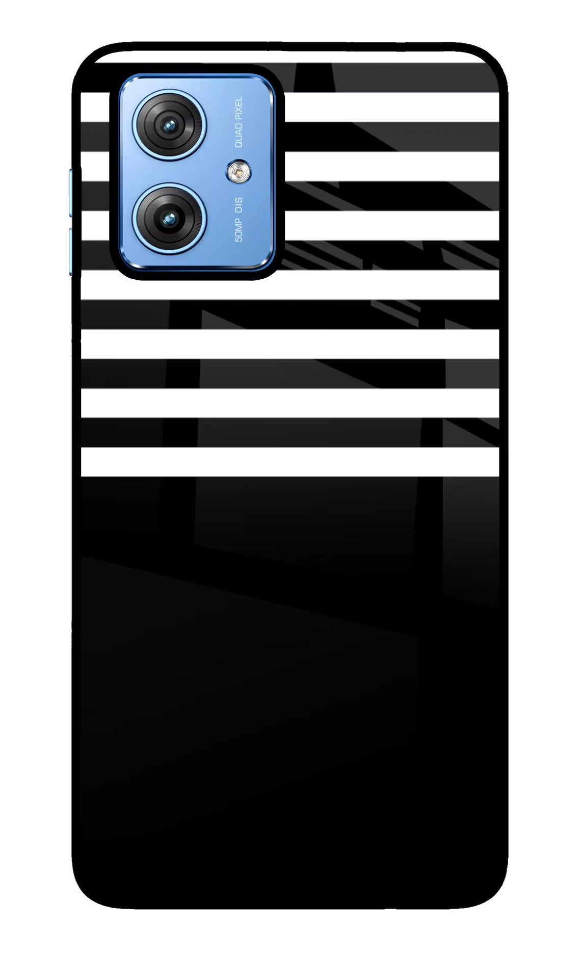 Black and White Print Moto G64 5G Glass Case - Black and White Print Moto G64 5G Glass Case Black and White Print Moto G64 5G Glass Case