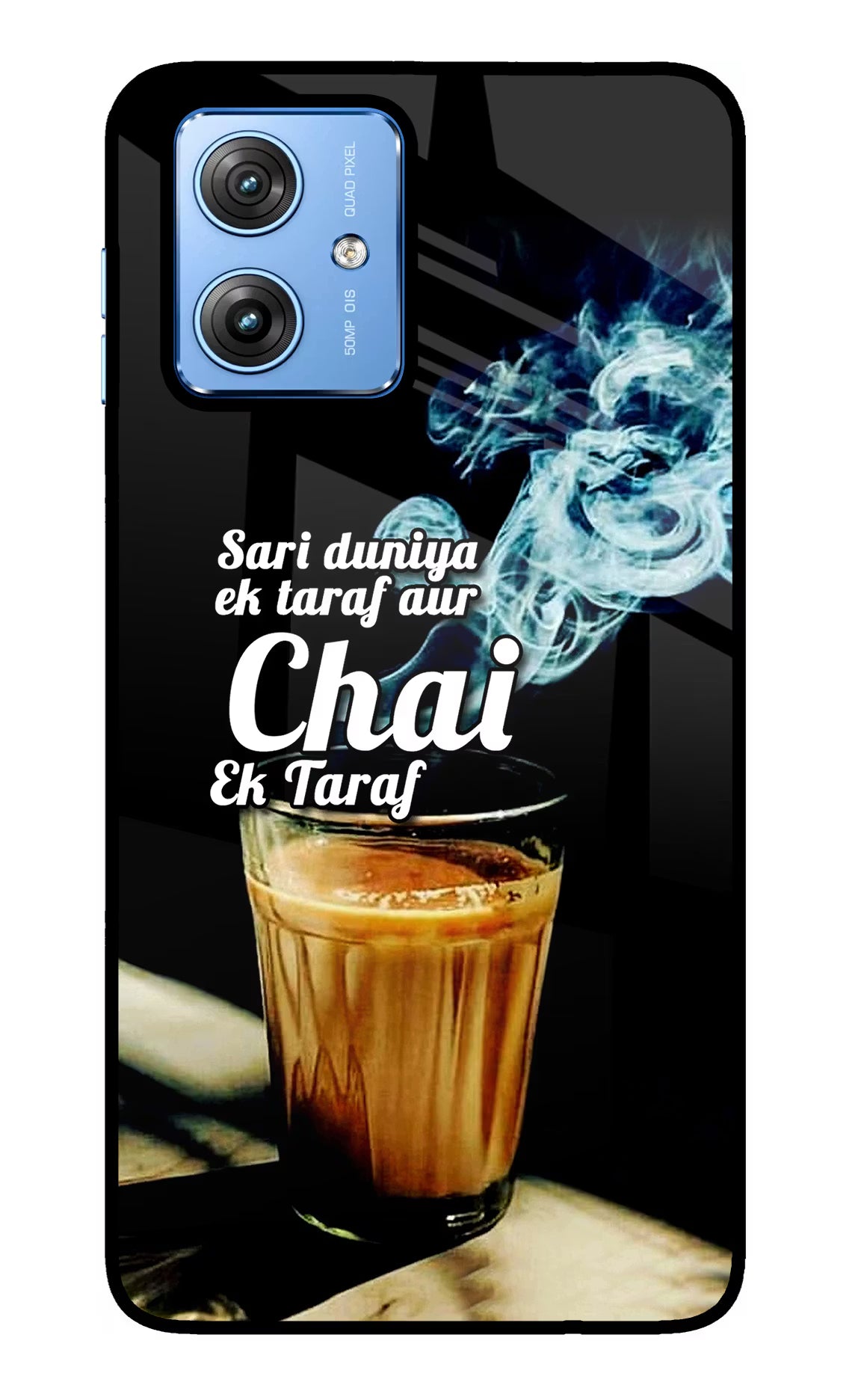 Chai Ek Taraf Quote Moto G64 5G Glass Case - Chai Ek Taraf Quote Moto G64 5G Glass Case Chai Ek Taraf Quote Moto G64 5G Glass Case